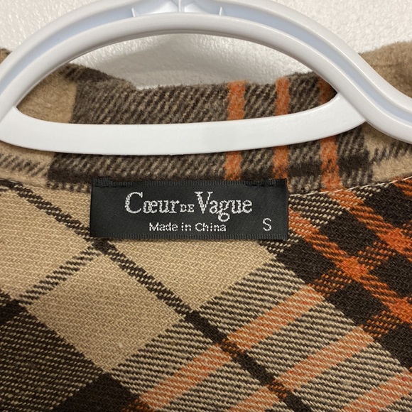 Brown plaid shacket - Picture 2 of 3